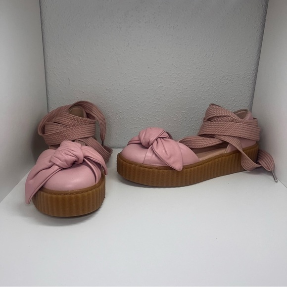 Fenty Puma By Rihanna Women Bow Creeper Sandal Pink Size 6.5 - Picture 2 of 10